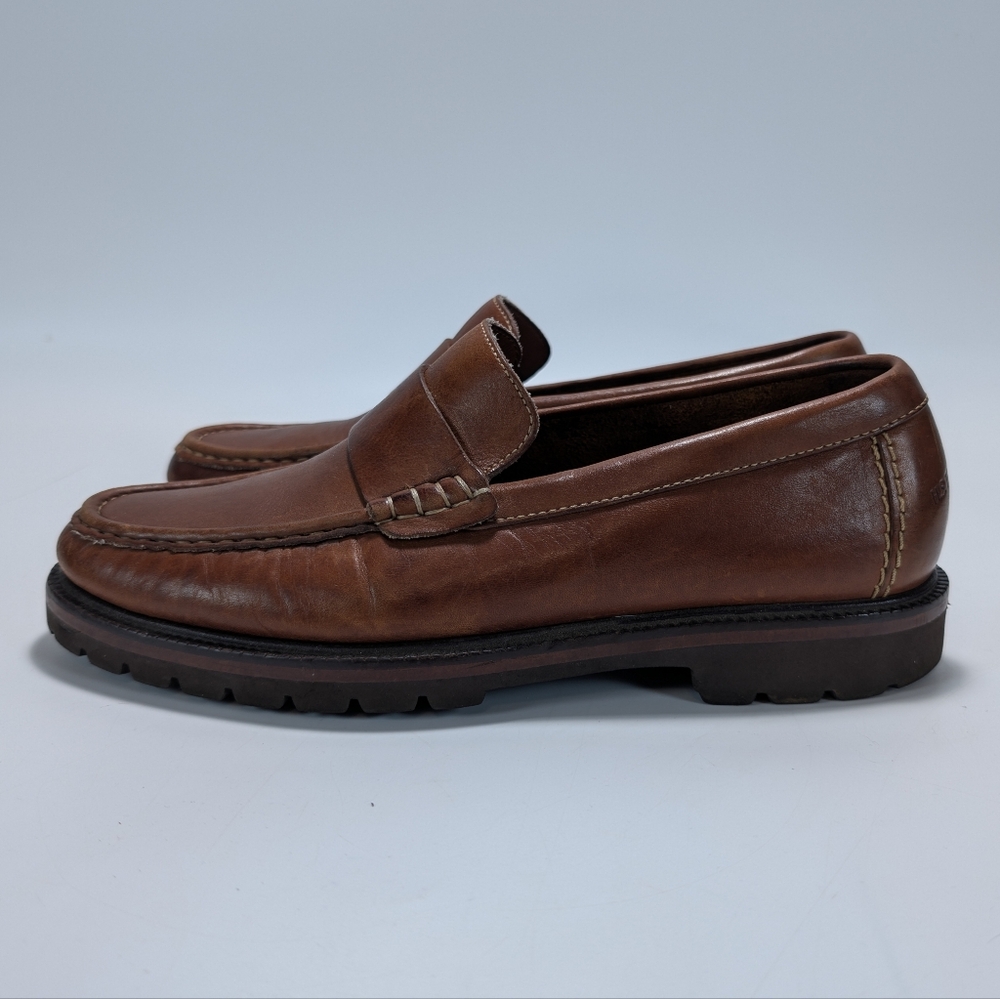 H.S. Trask & Co Brown Leather Slip On Loafers - Picture 3 of 11